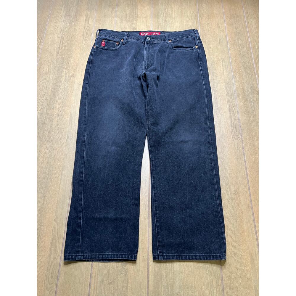 Vintage Guess Jeans Black Denim Pants Mens‎ 40x30 Y2K Streetwear Baggy loose